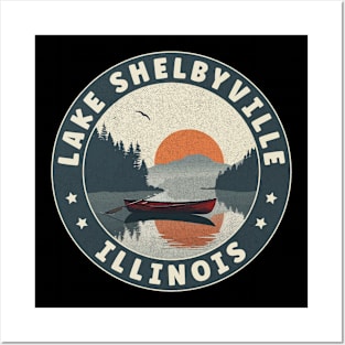 Lake Shelbyville Illinois Sunset Posters and Art